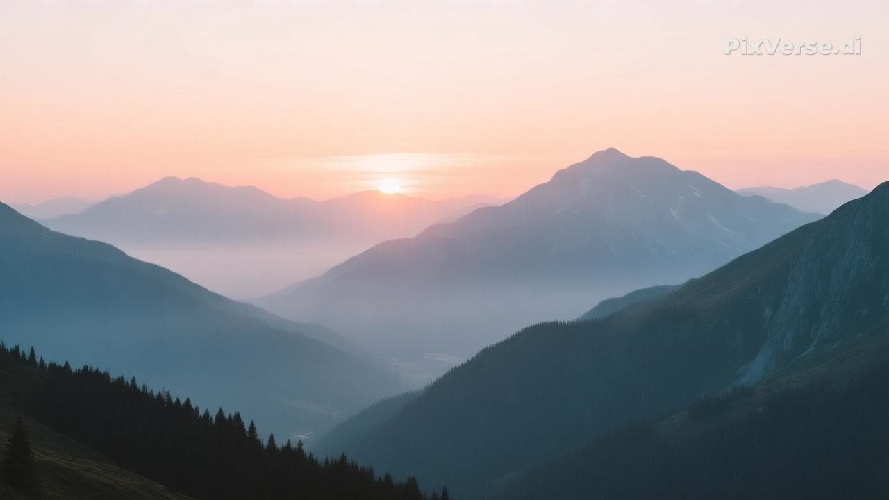 pixverse image effect prompt aesthetic mountai